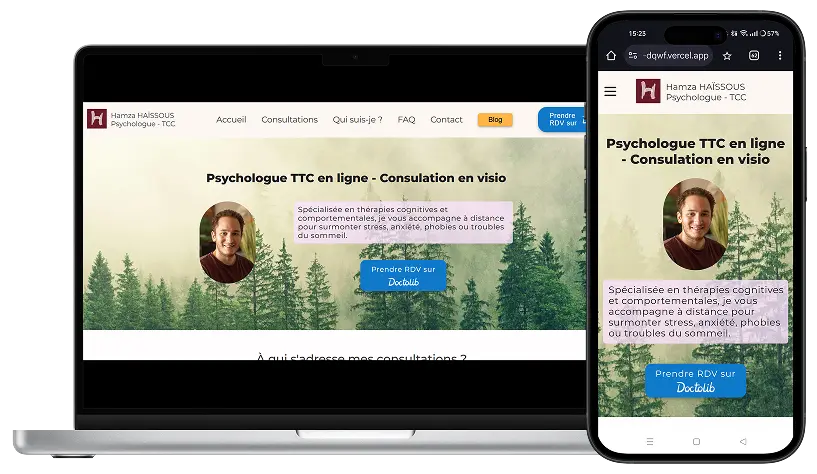 Aperçu site psychologue 