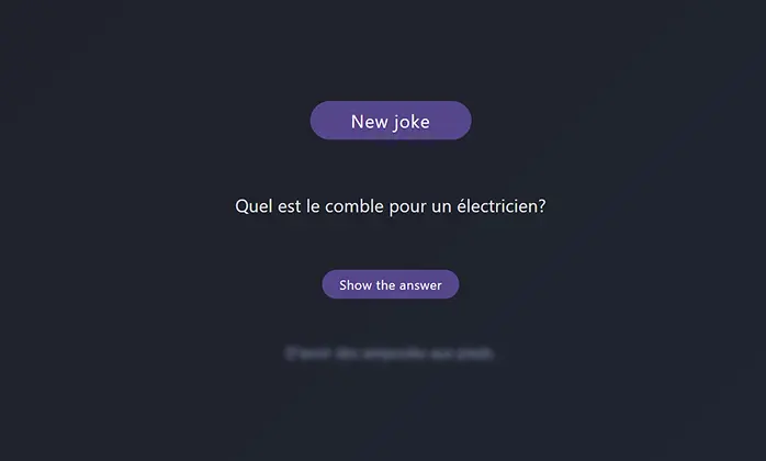 Aperçu site générateur de blague 