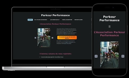 Apercu site parkour performance 